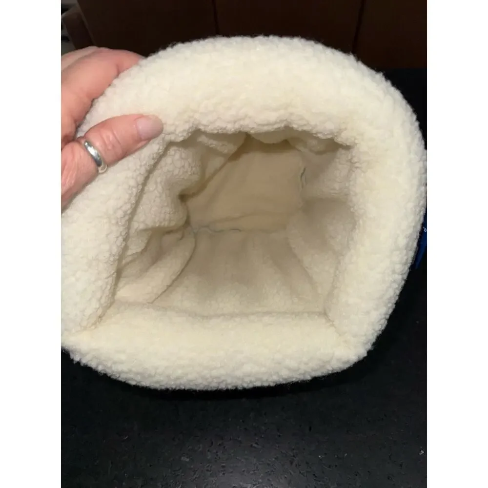 NEW WRANGLER DENIM LIGHT WASH BLUE JEAN COZY CAT DOG CAVE TUNNEL SHERPA LINED